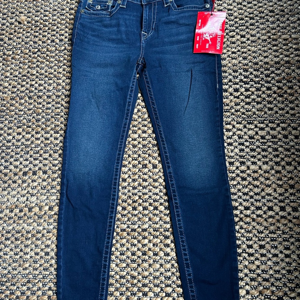 NEW NWT True Religion Jennie Curvy Mid Rise Skinny Jeans 29